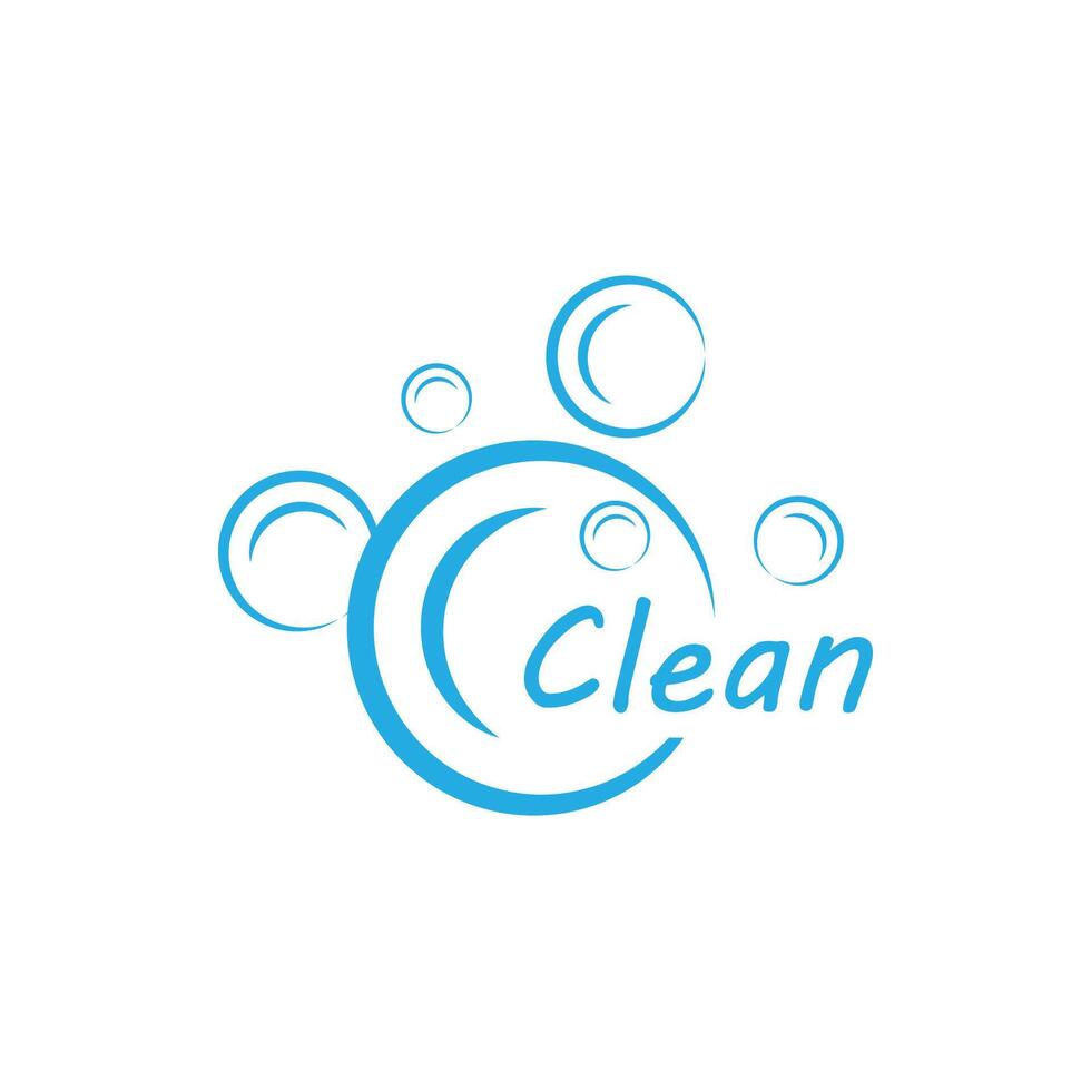 Stylized simple logo and symbol cleaning service vector