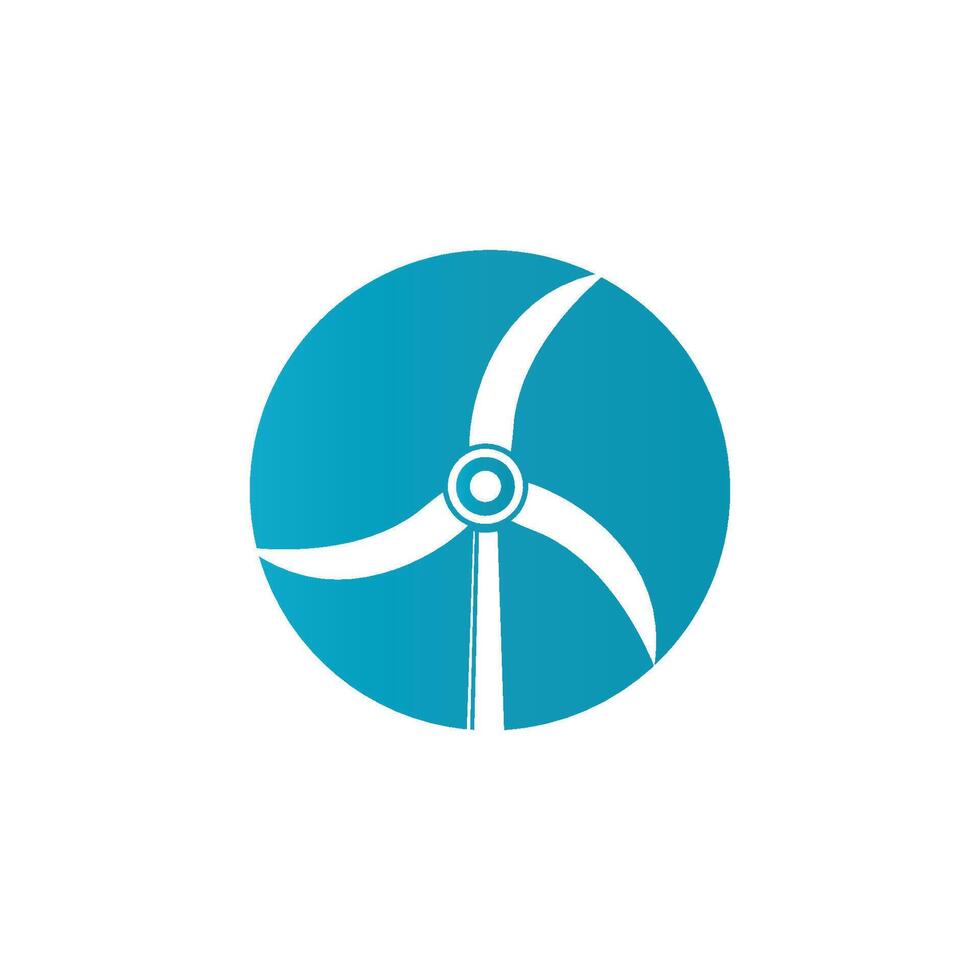 Wind turbine logo and element vector