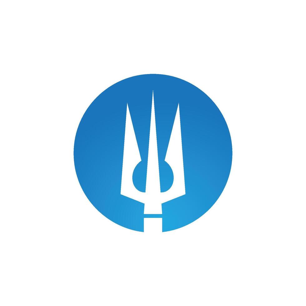 Trident stylized logo symbol vector