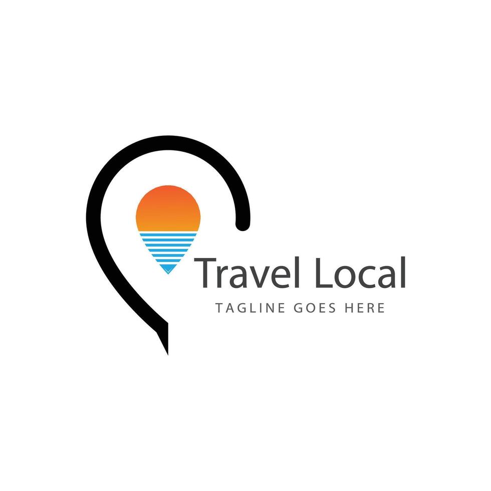 Location travel logo vector