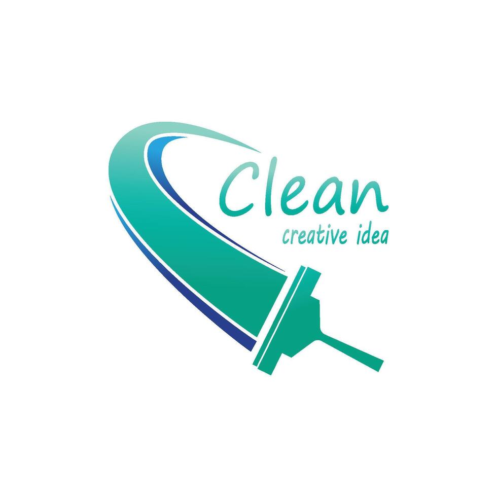 Stylized logo and symbol cleaning service vector