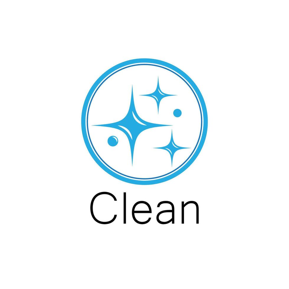 Stylized simple logo and symbol cleaning vector