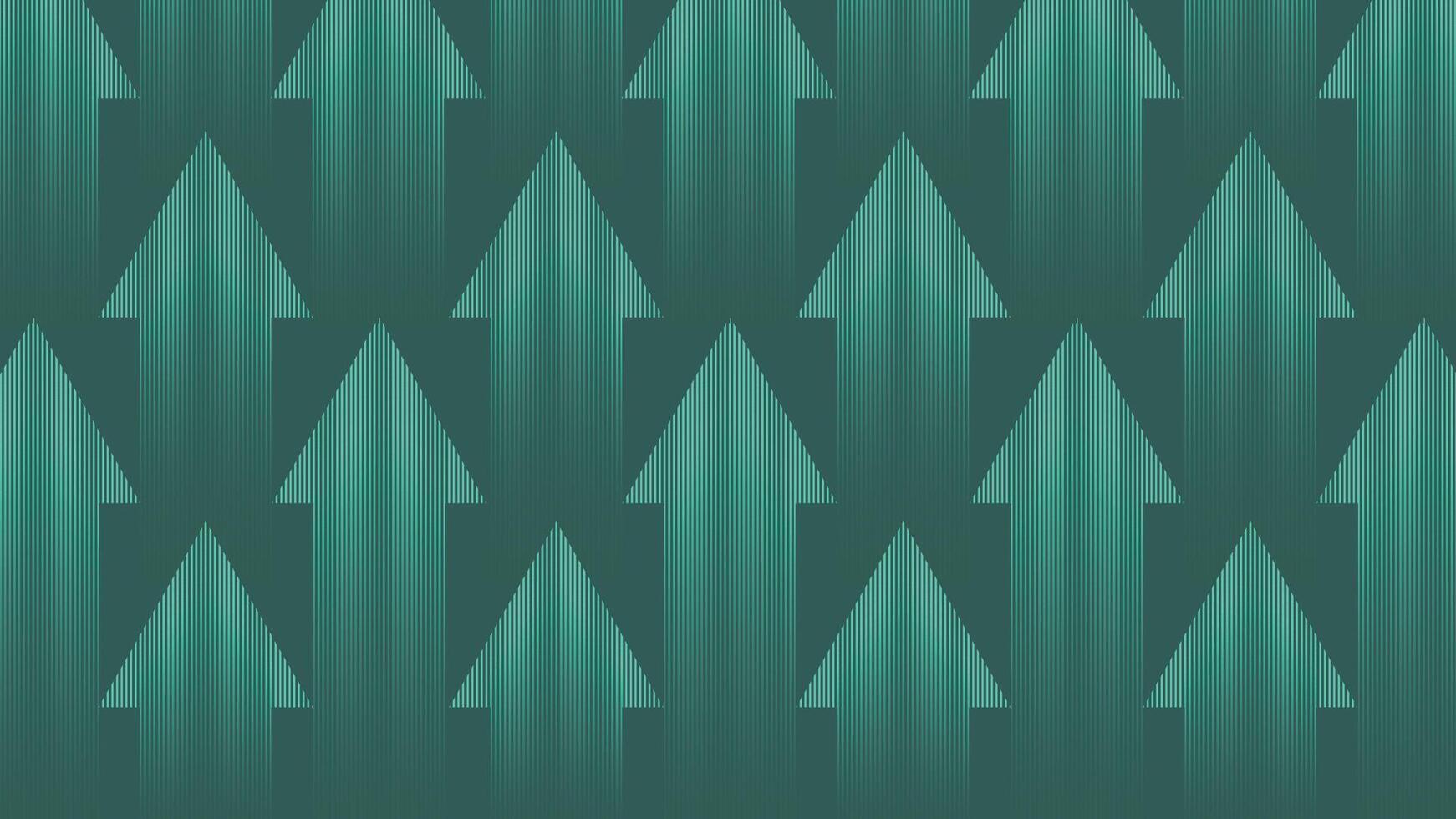 Modern teal arrows with vertical line texture in a repeating pattern ideal for digital art backgrounds web design prints and creative projects vector