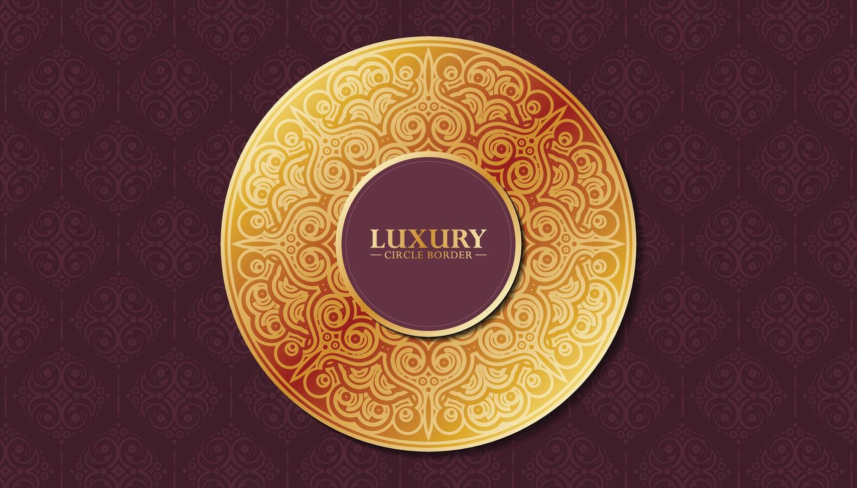 Luxury Geometric Circle Border Background design vector