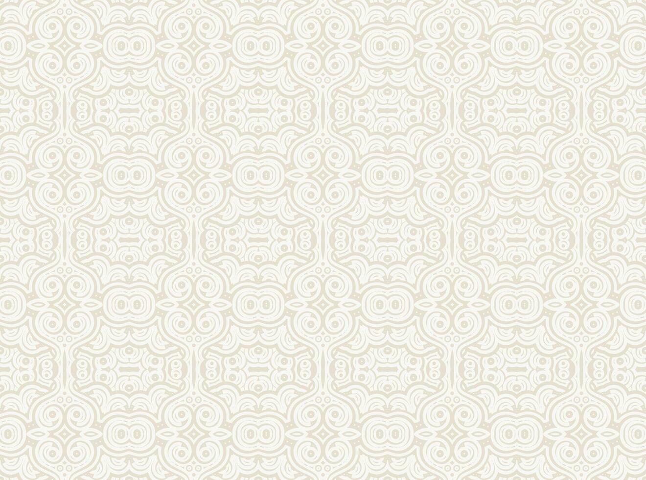 decorative pattern with a repeating design in beige. Ideal for backgrounds, textiles, and various design applications. vector