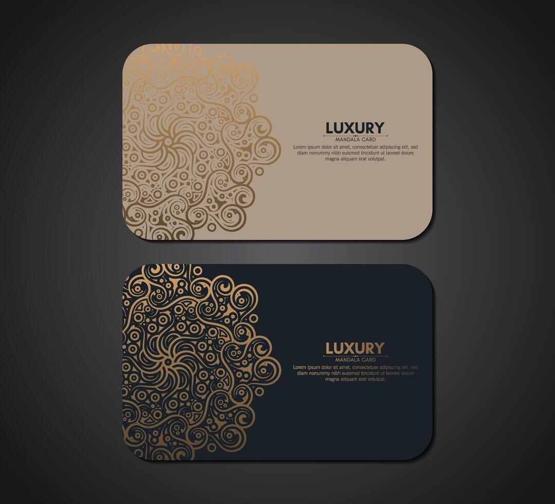 Luxury Gold mandala decorative card vector