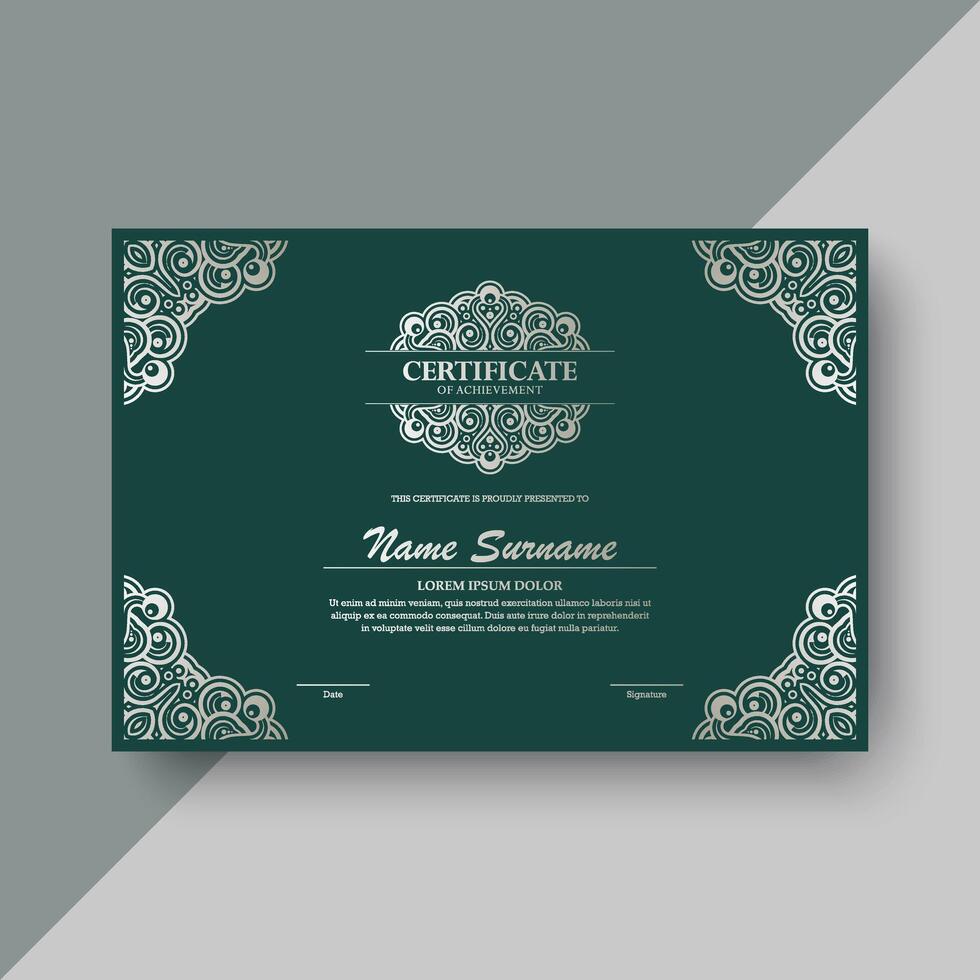 Elegant Certificate of Achievement design vector