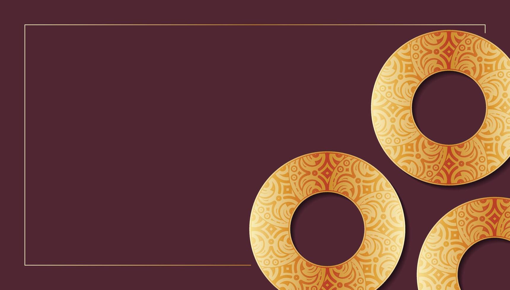 Luxury Geometric Circle Border Background vector