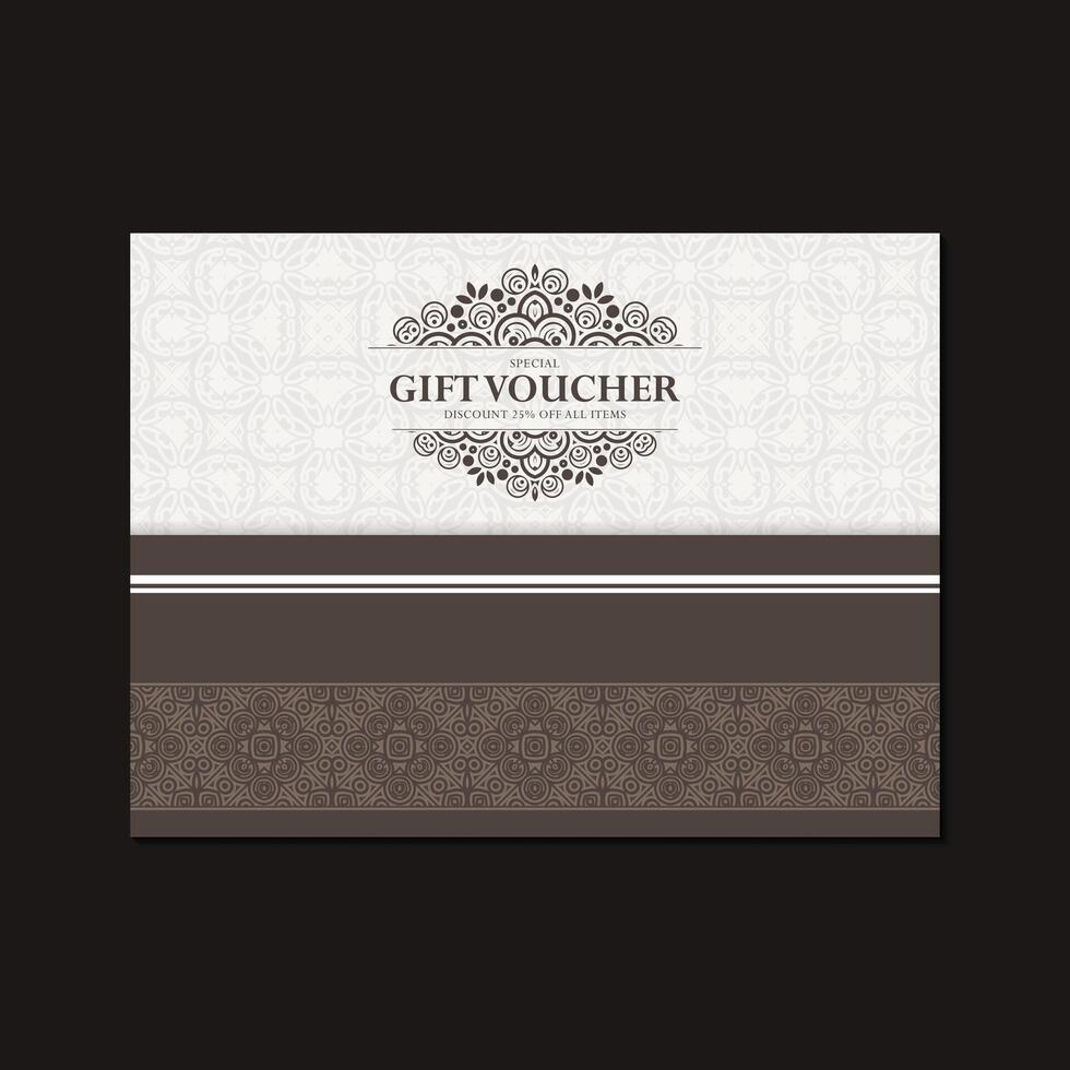 Menu restaurant gift voucher template vector