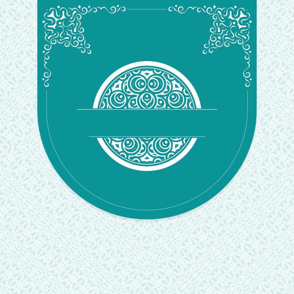 Elegant Invitation Design with Teal and White Elements vector