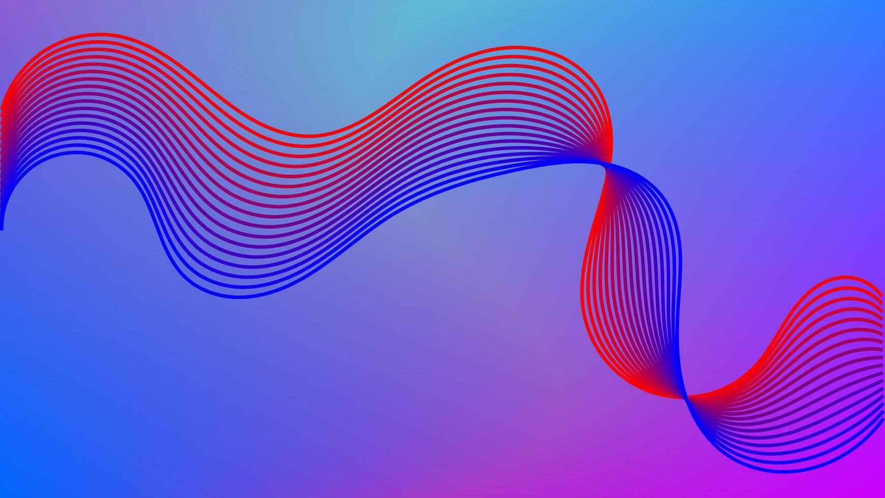Futuristic Colorful Wavy Line Design vector