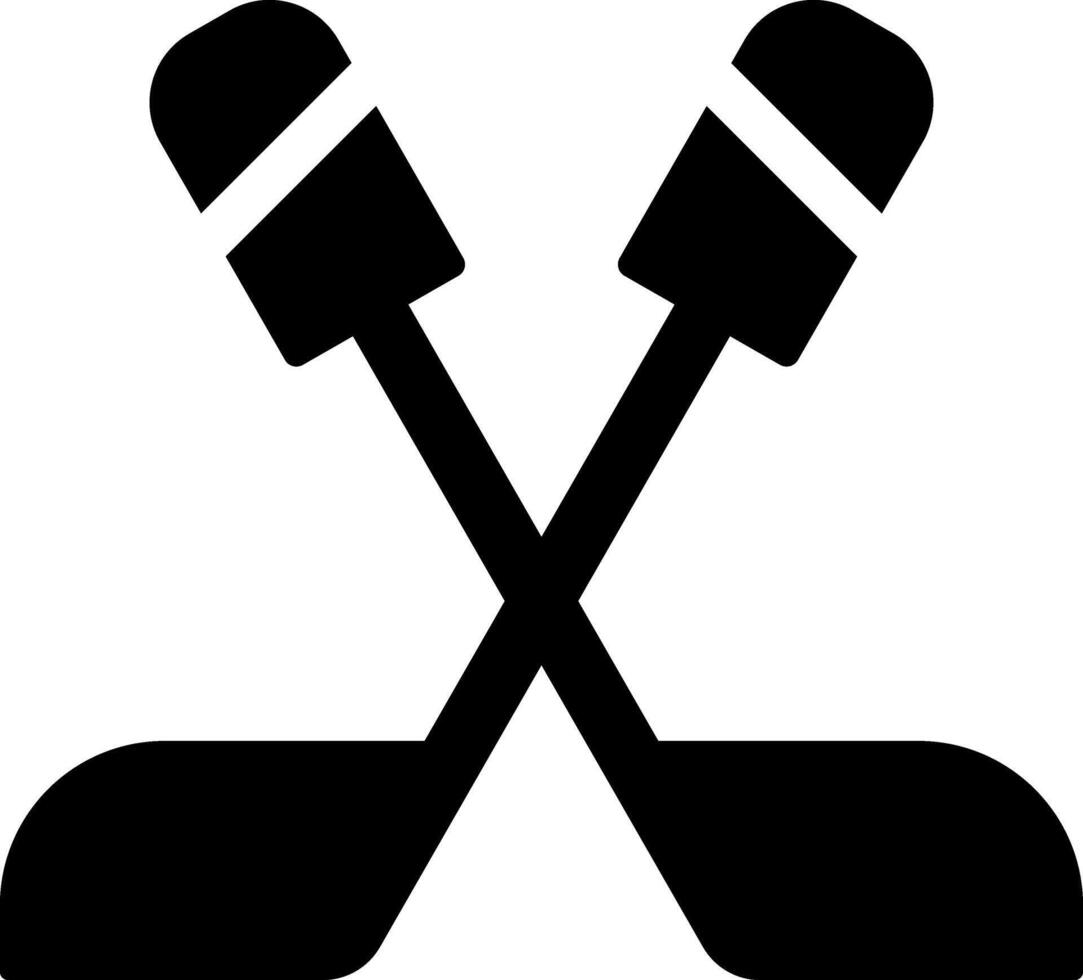 Rounded Filled Hockey Stick Icon vector