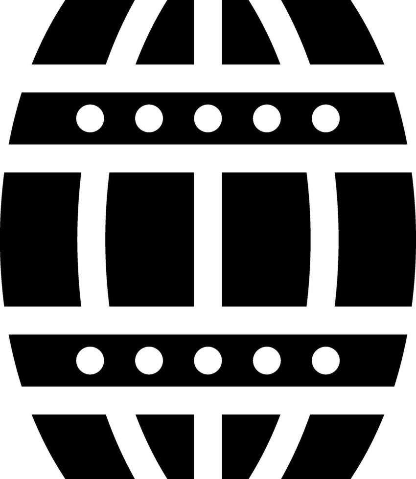 Rounded Filled Barrel Icon vector