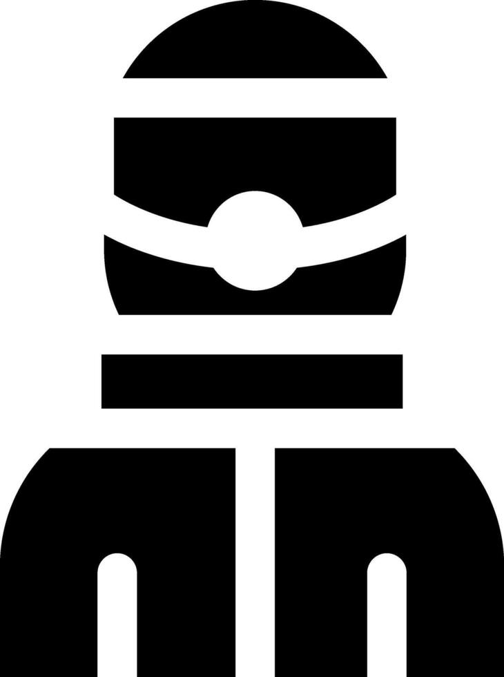 Rounded Filled Skier Icon vector