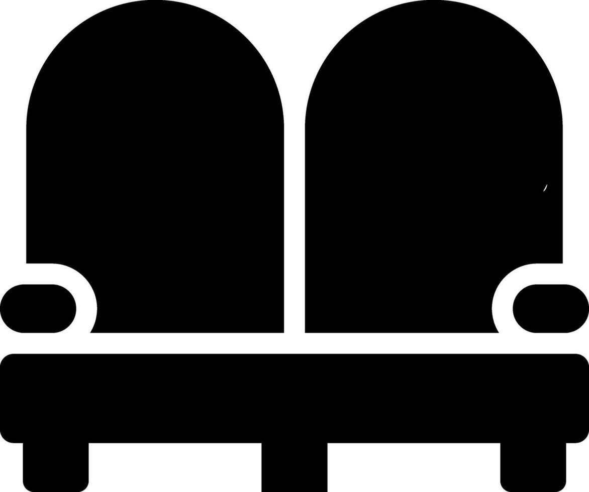 Rounded Filled Cinema Theater Icon vector