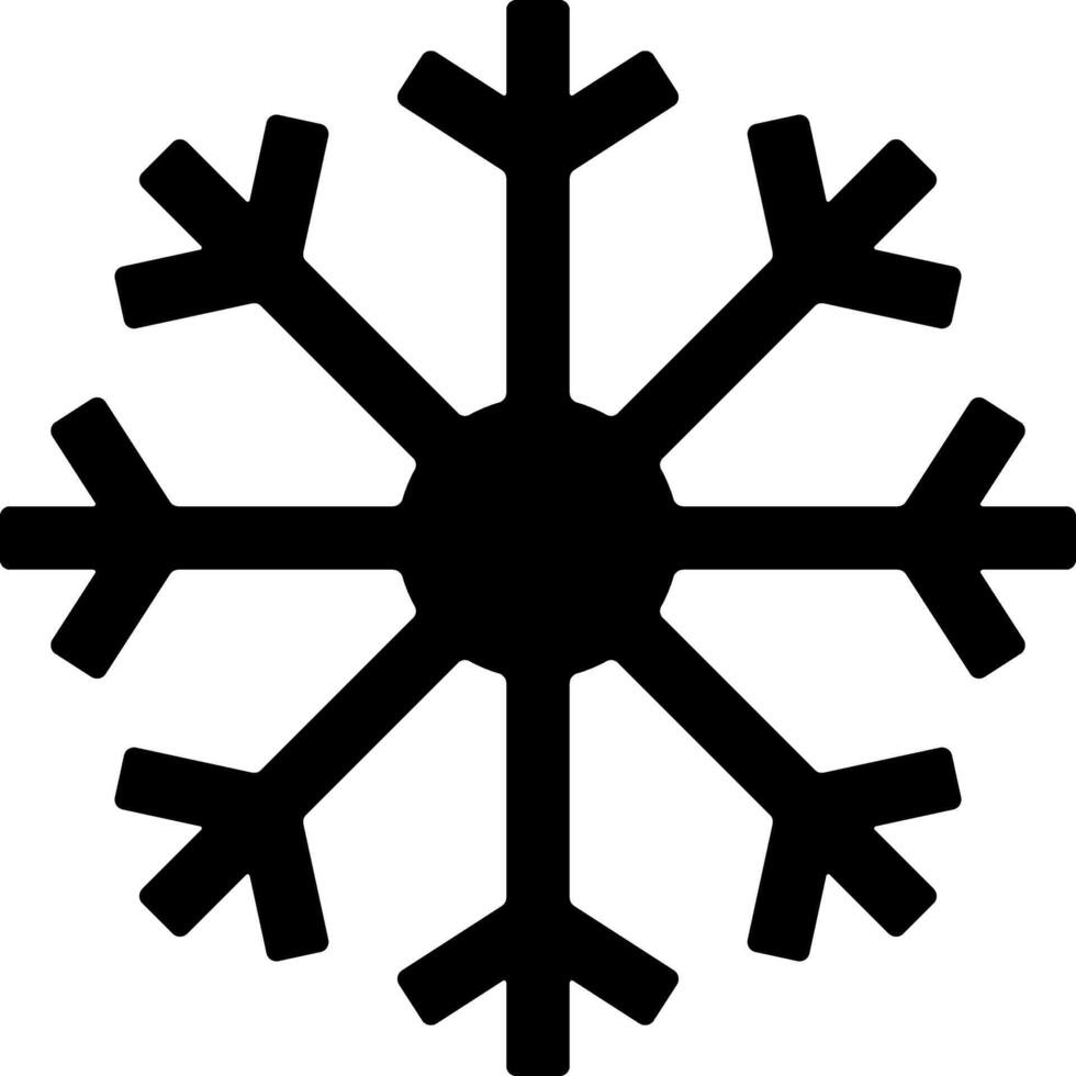 Rounded Filled Snowflake Icon vector