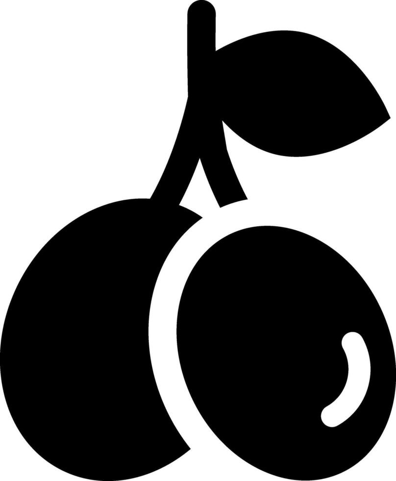 Rounded Filled Fruit Icon vector