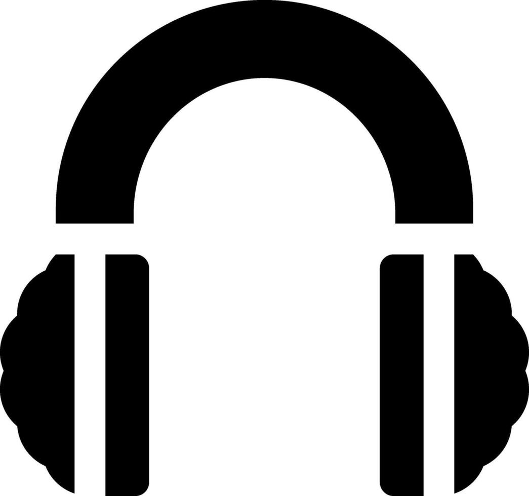 Rounded Filled Earmuffs Icon vector