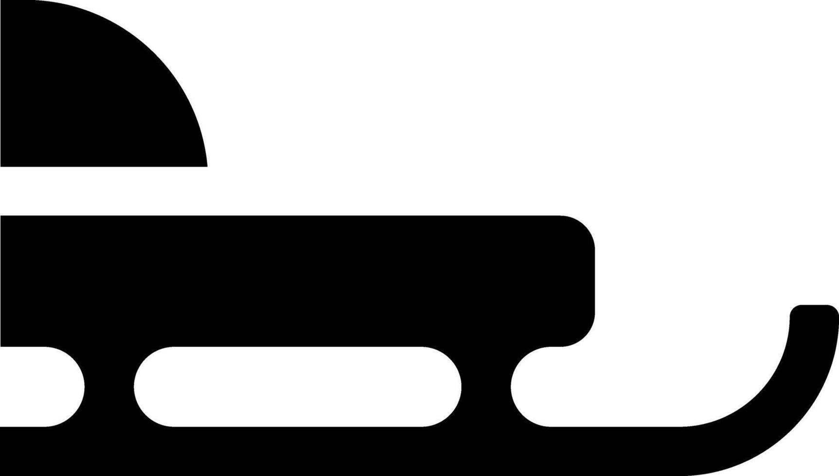 Rounded Filled Snowmobile Icon vector