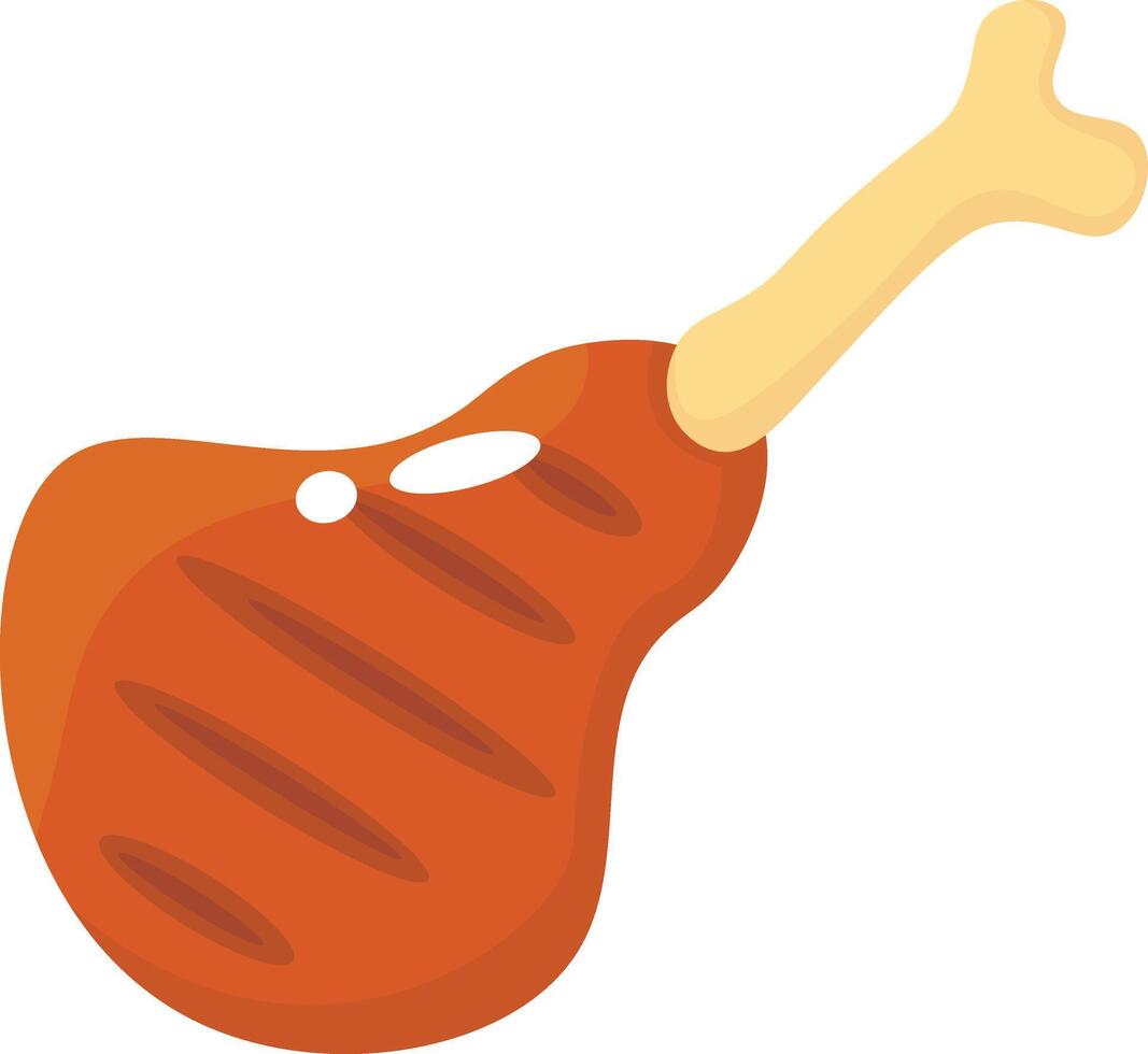 Grilled Chicken Drumstick vector