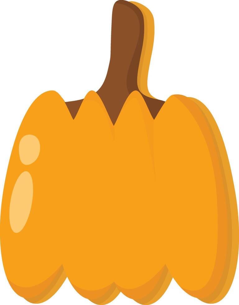 Carved Orange Pumpkin Cookie vector
