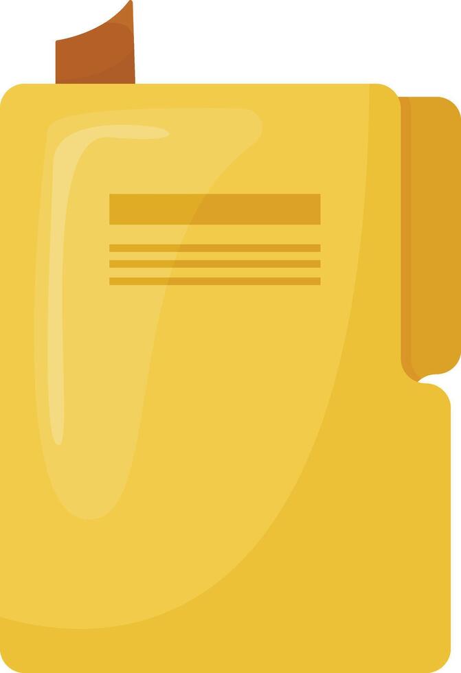 Yellow Document Folder vector