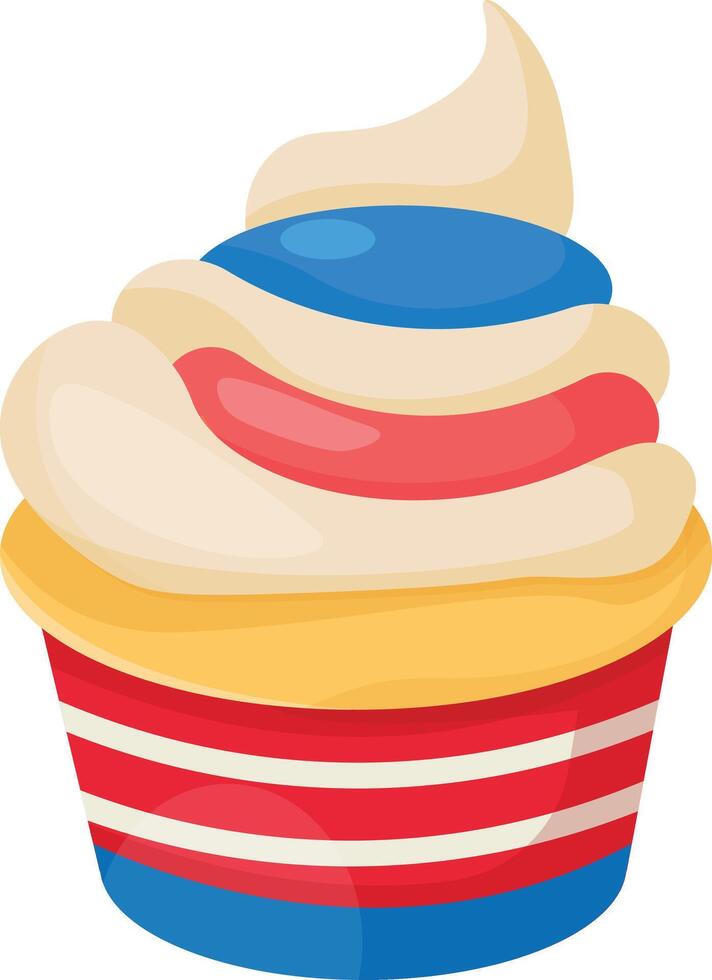 Red White Blue Sundae vector