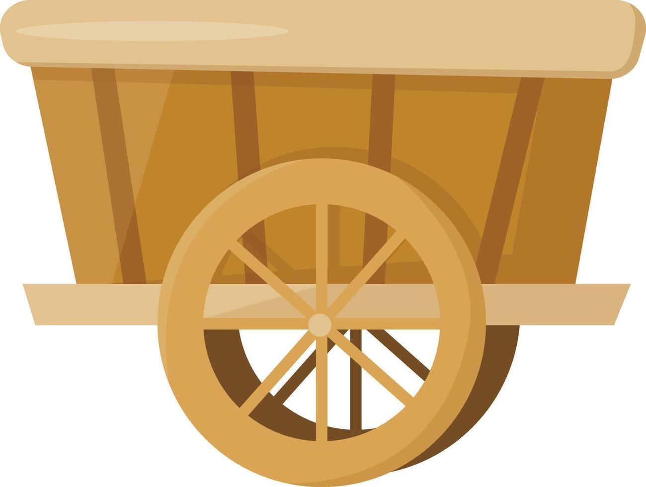 Rustic Wooden Wagon vector