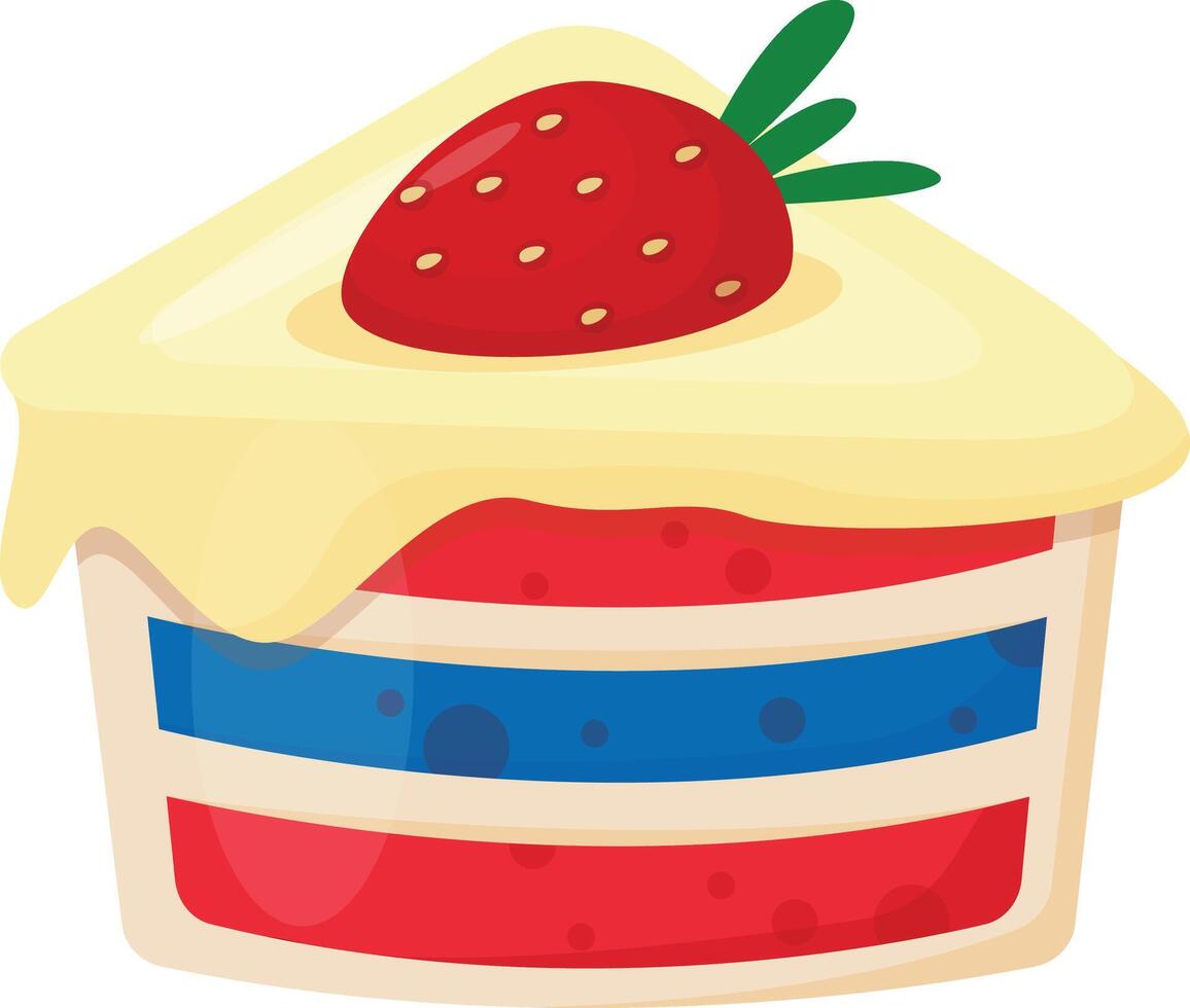 Patriotic Strawberry Cake vector