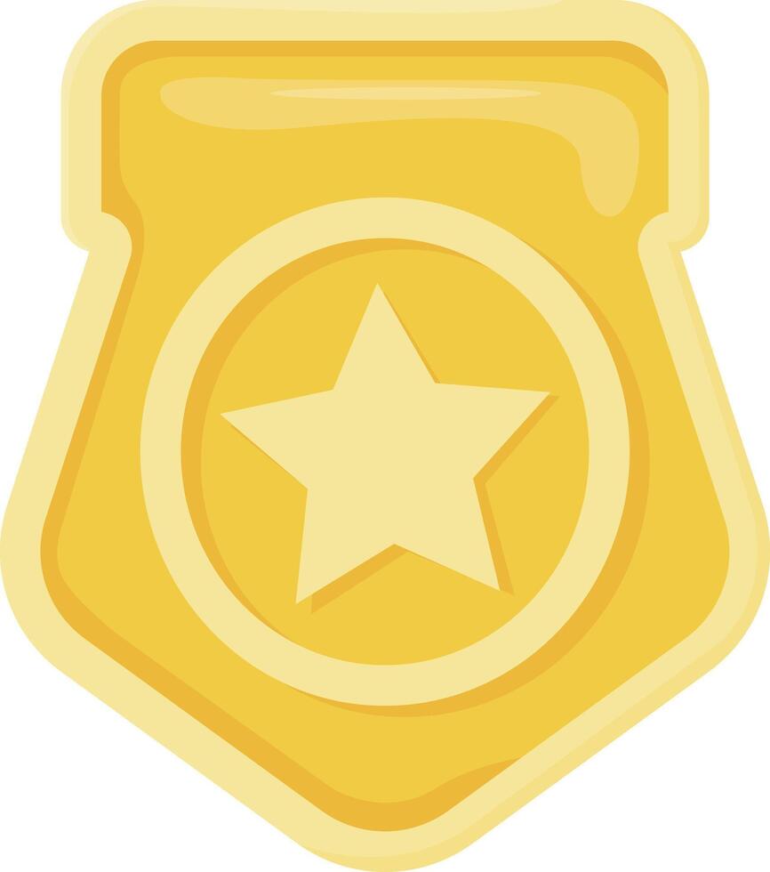 Gold Star Badge vector