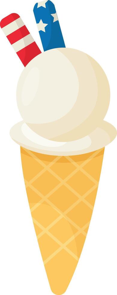 Patriotic Flag Cone vector