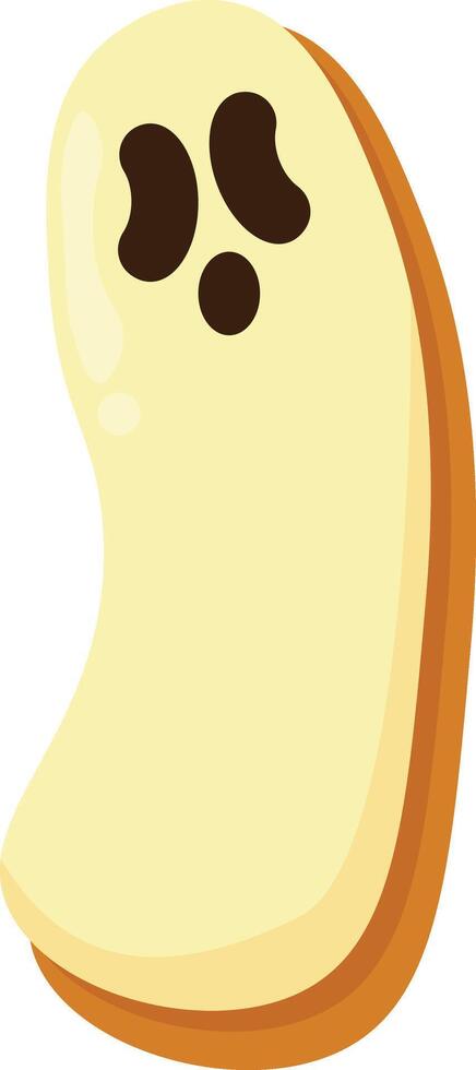 Friendly White Ghost Cookie vector