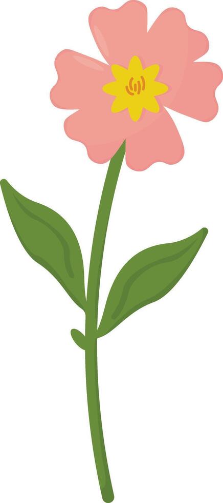Small Pink Flower Stem vector