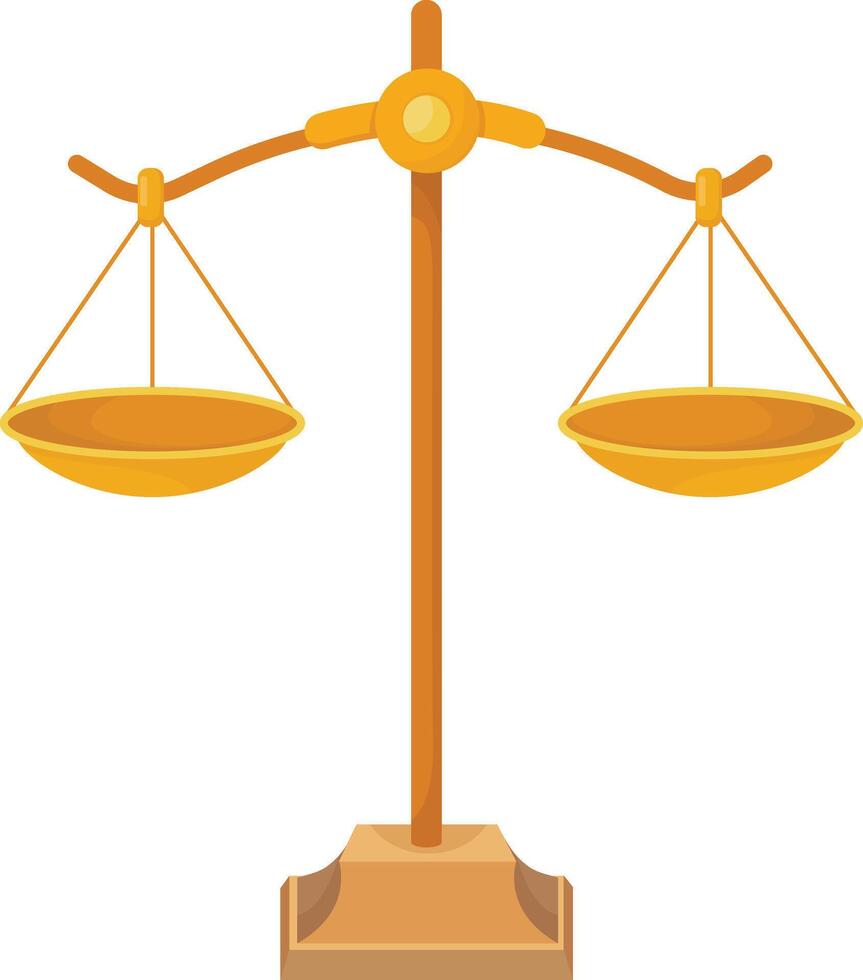 Golden Scales of Justice vector