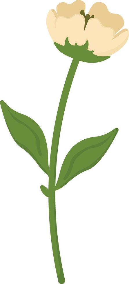 Purple Flower on Stem vector