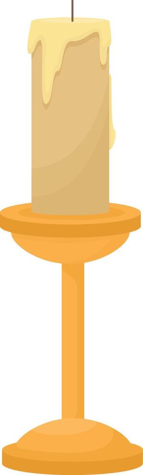 Single Lit Candle vector