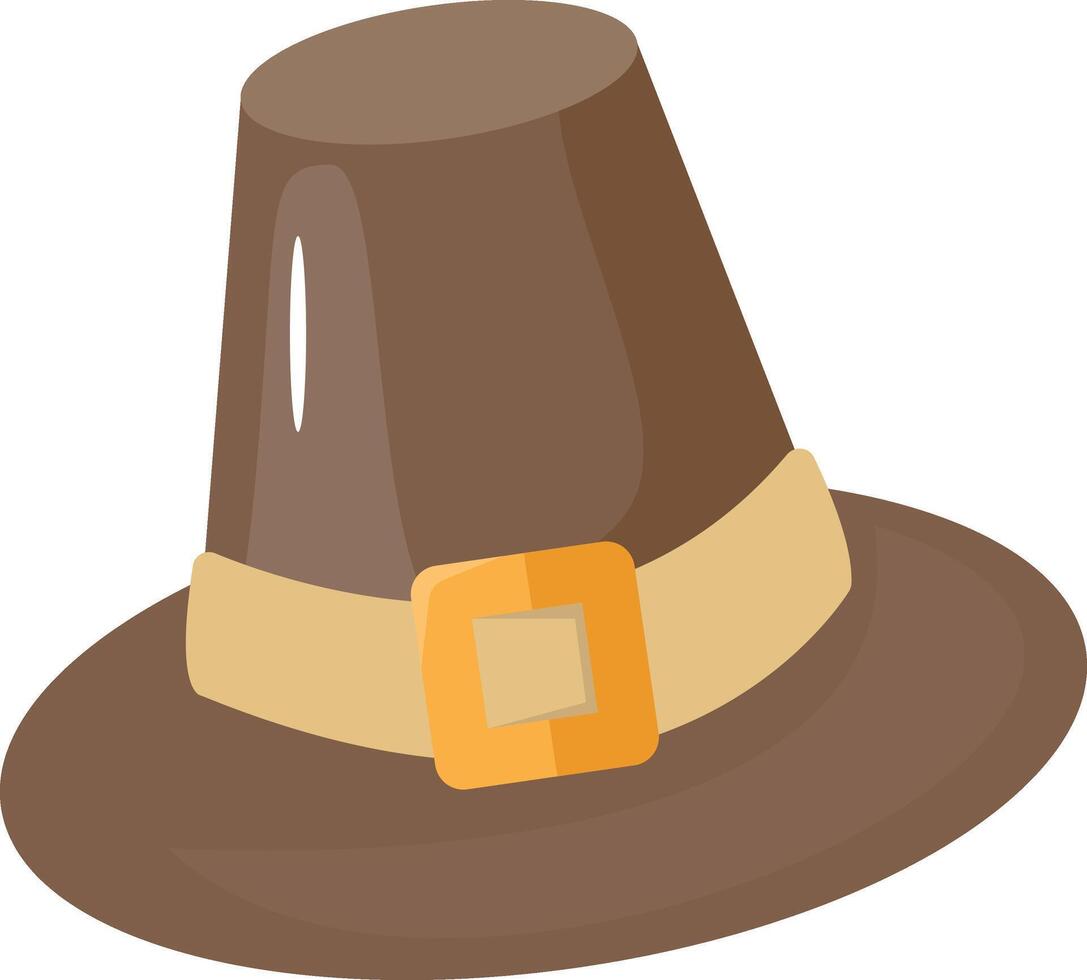 Traditional Pilgrim Hat vector