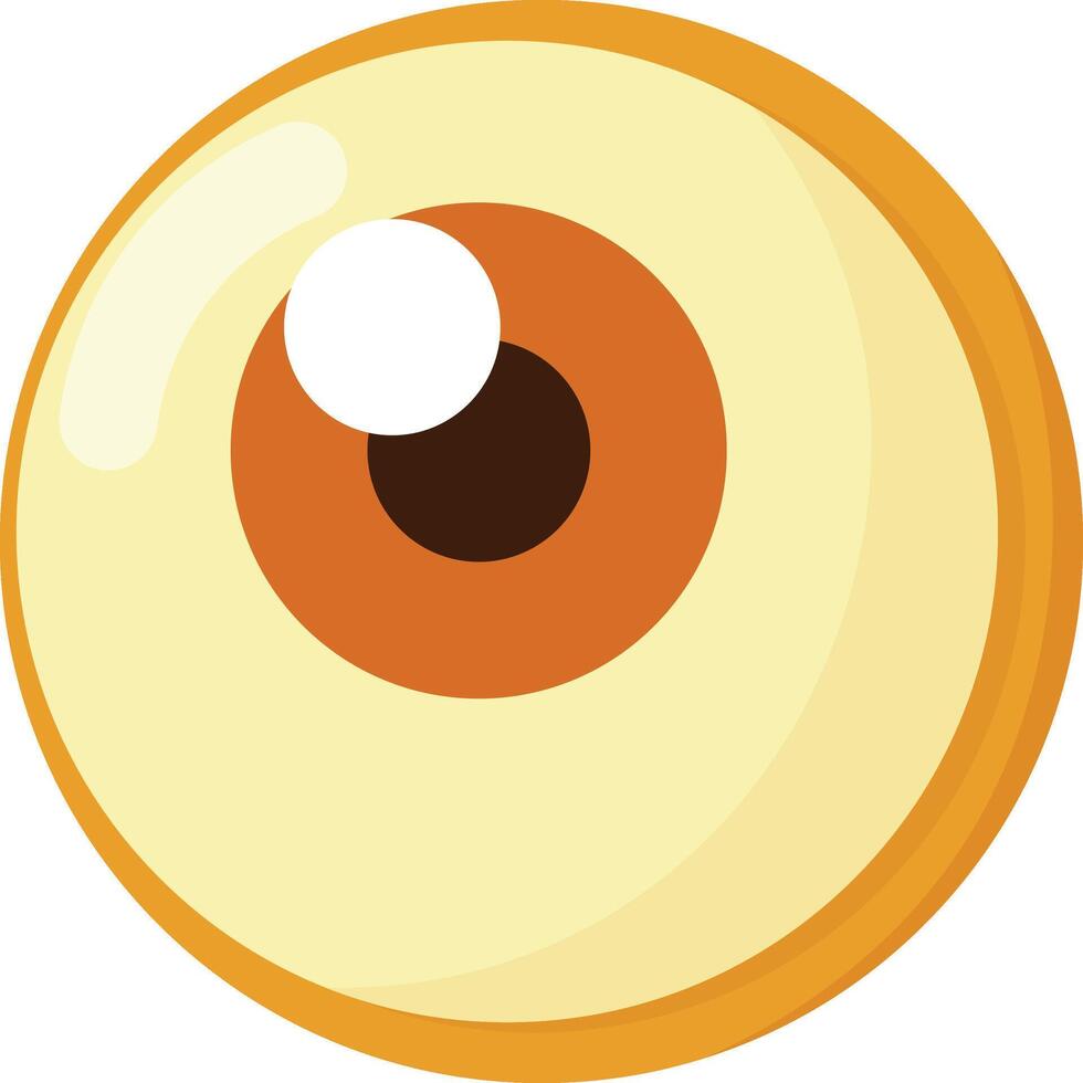 Single Cartoon Eyeball Cookie vector