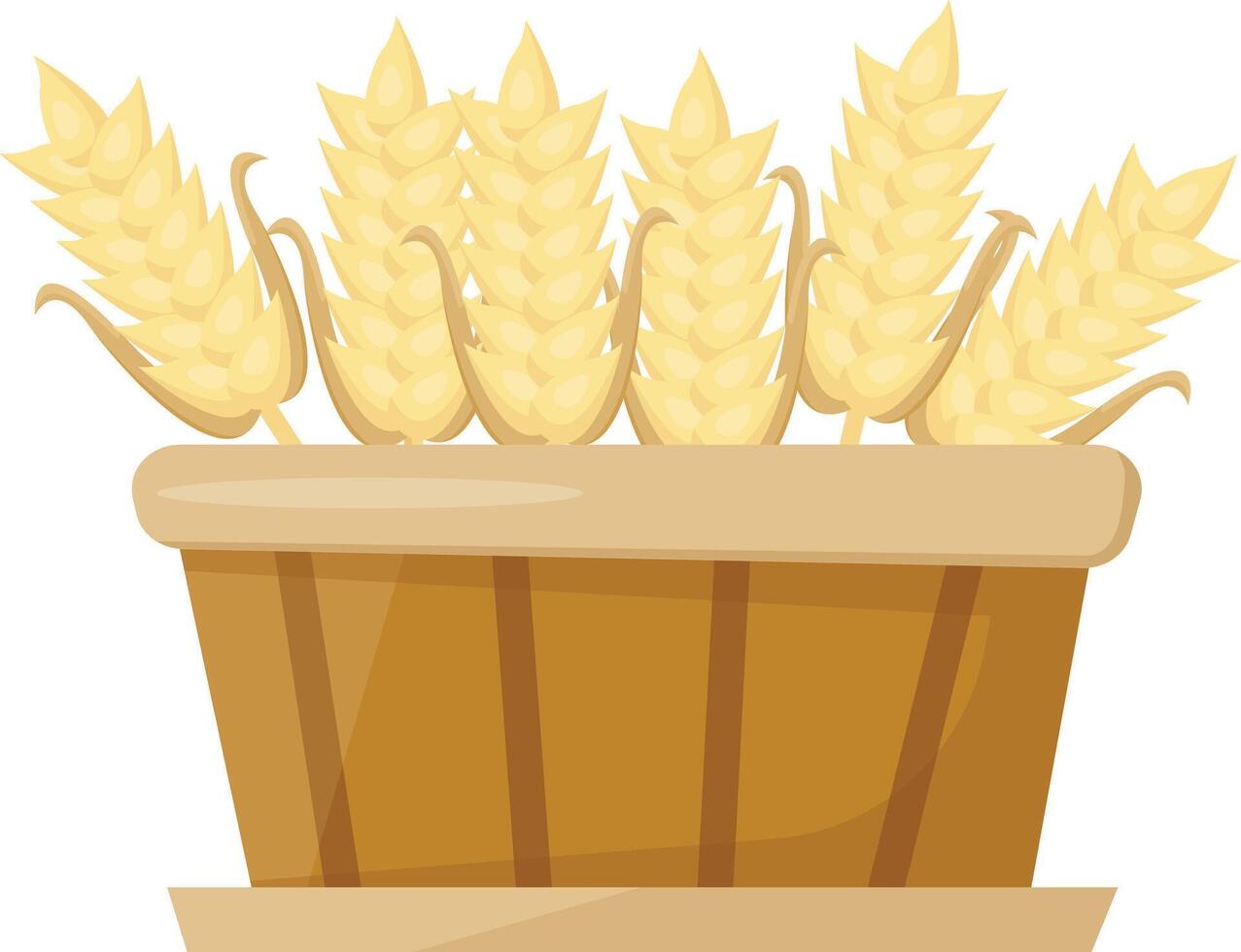 Basket of Harvest Wheat vector