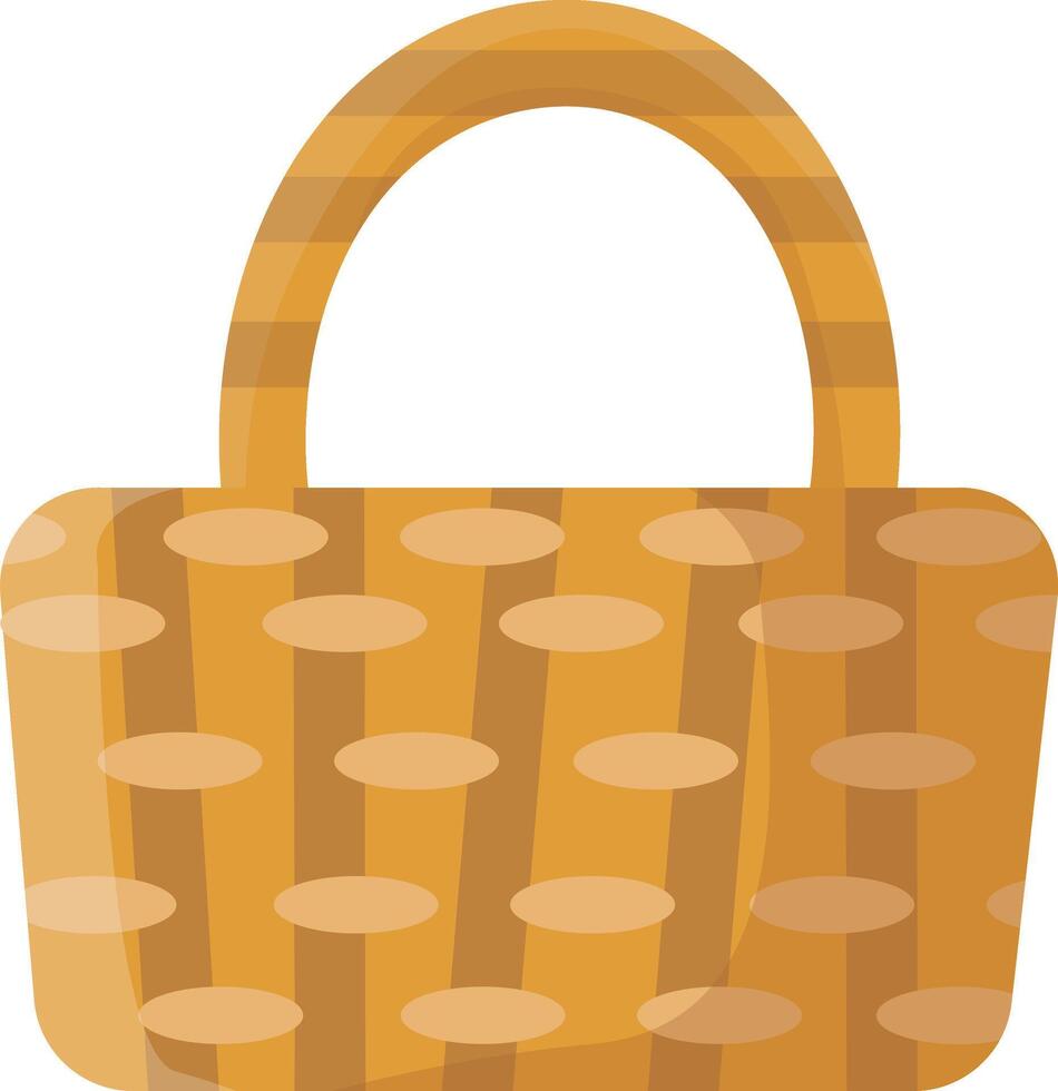 Woven Picnic Basket vector