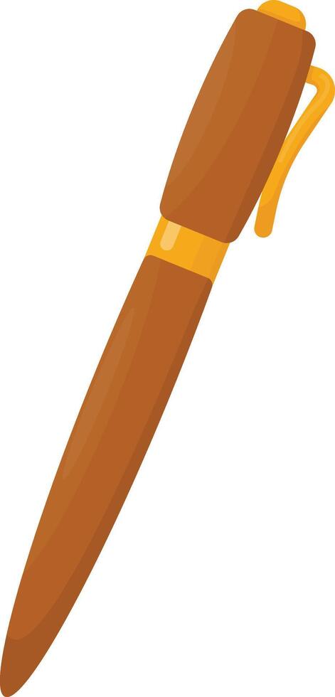 Elegant Gold Fountain Pen vector