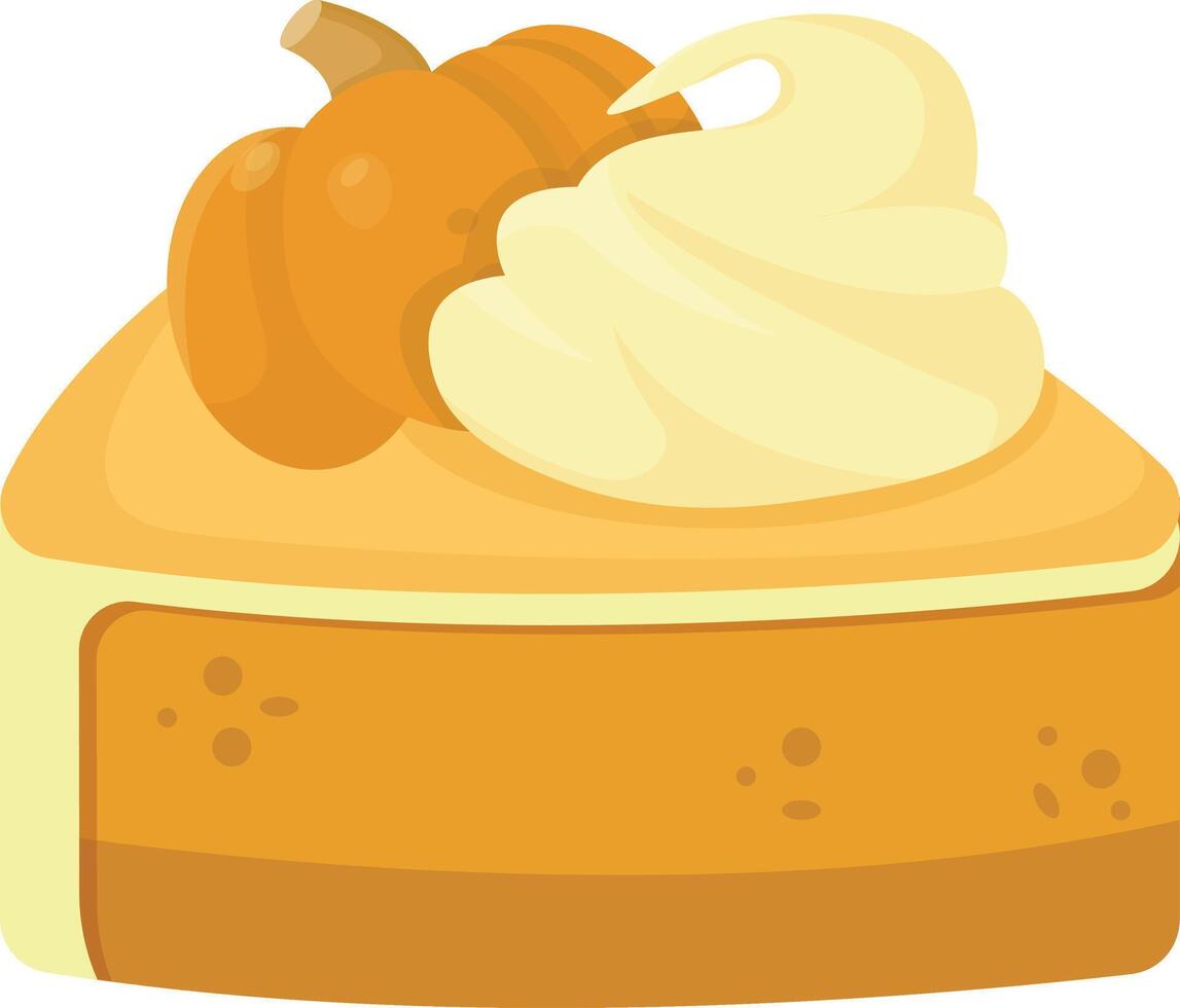 Swirled Topping Pumpkin Pie vector