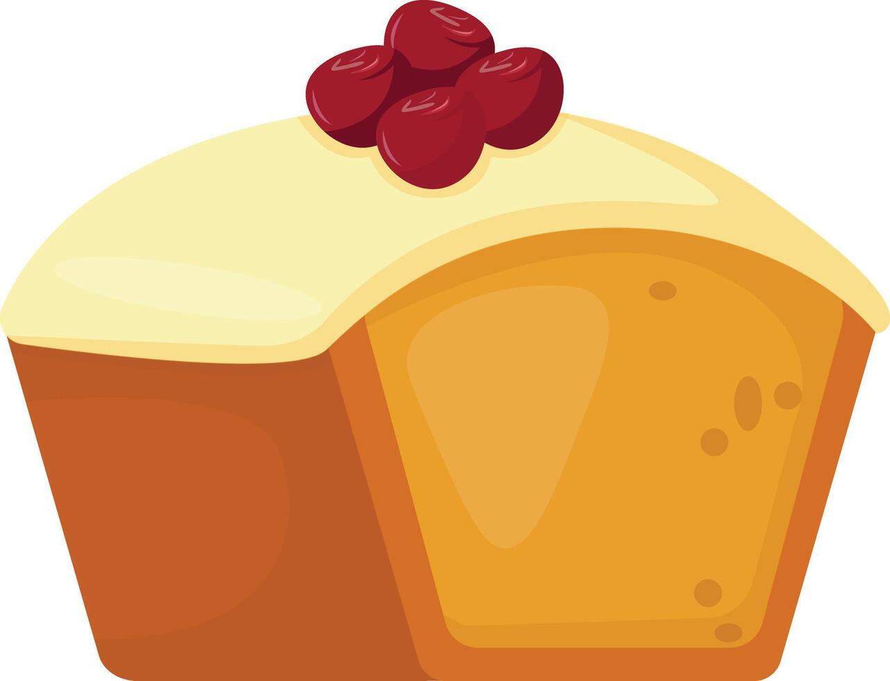 Cherry Topped Pumpkin Loaf vector