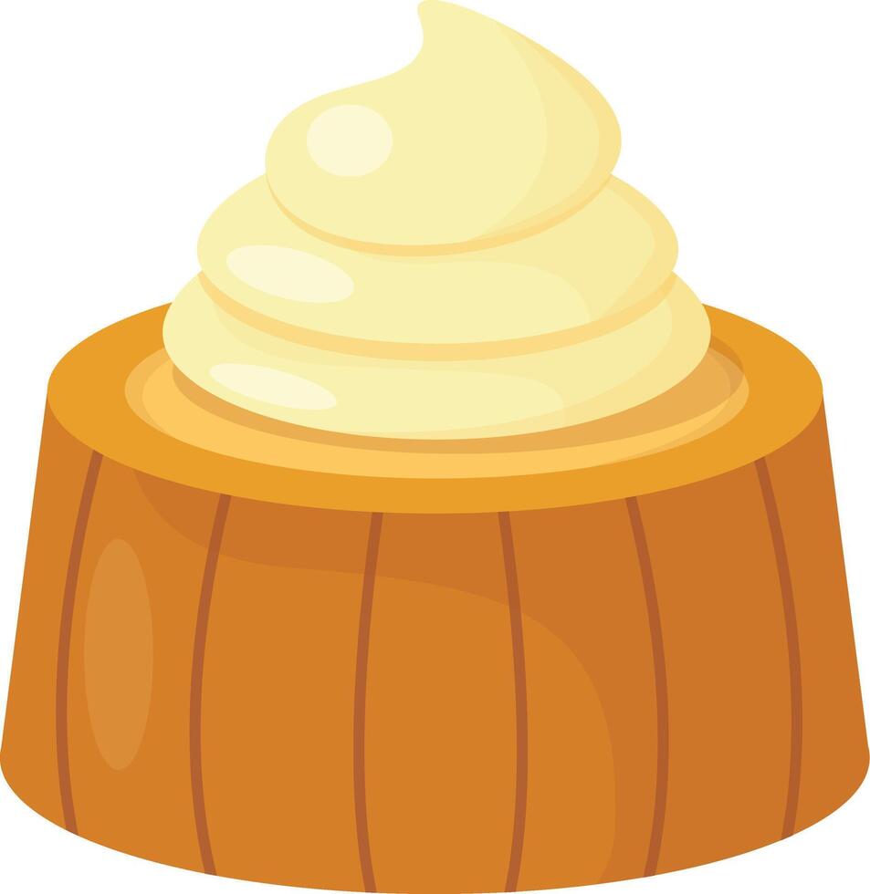 Wide Pumpkin Spice Cupcake vector