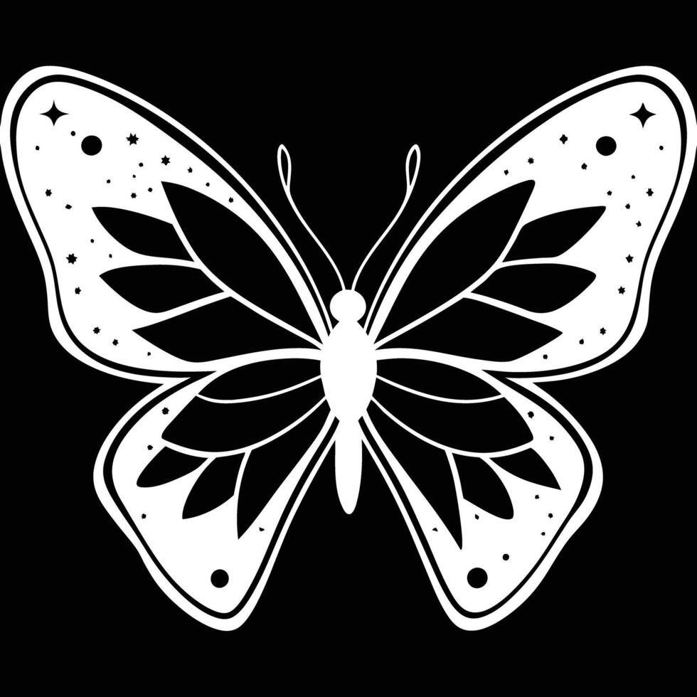 A butterfly on a black background vector