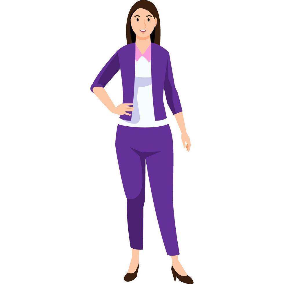 smart woman cartoon character modern style avatar vector