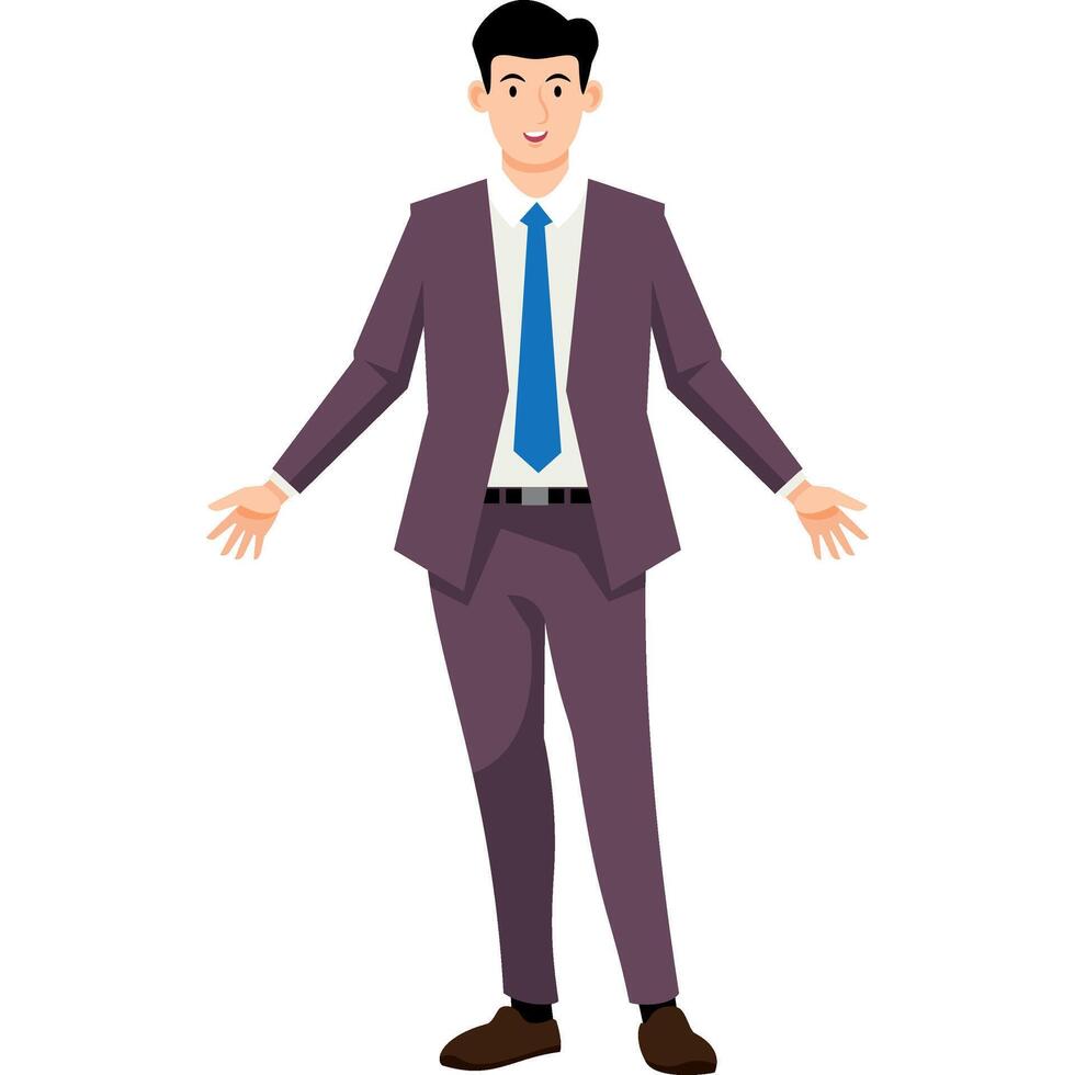 man welcome cartoon character modern style avatar vector