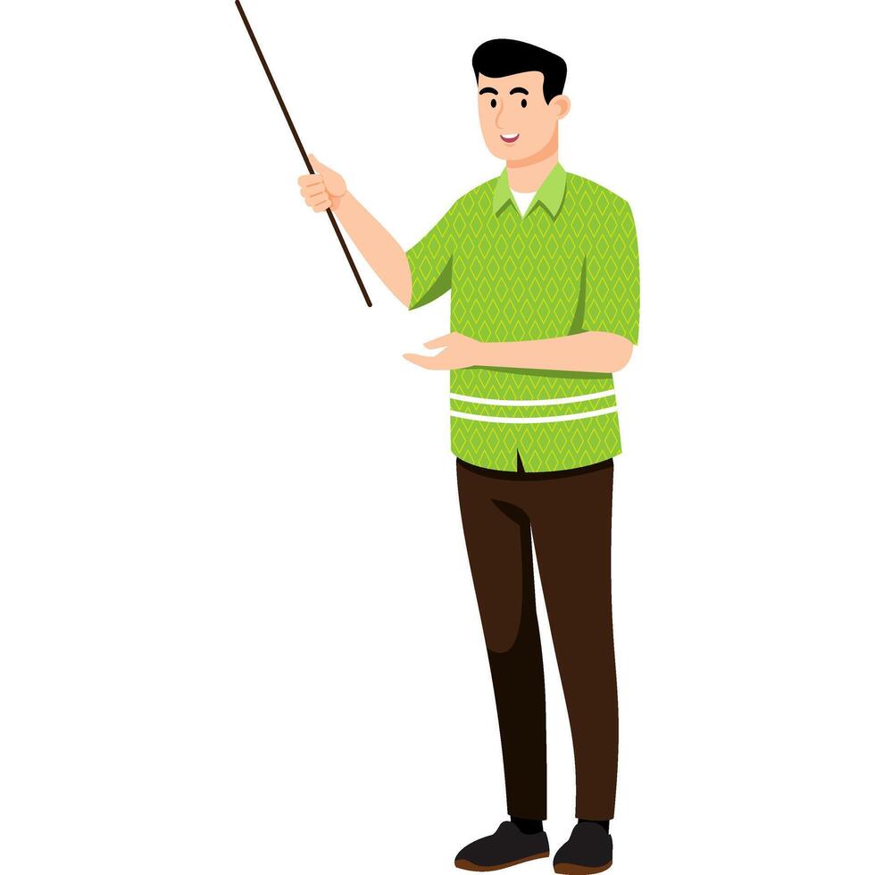 Teacher cartoon character modern style avatar vector