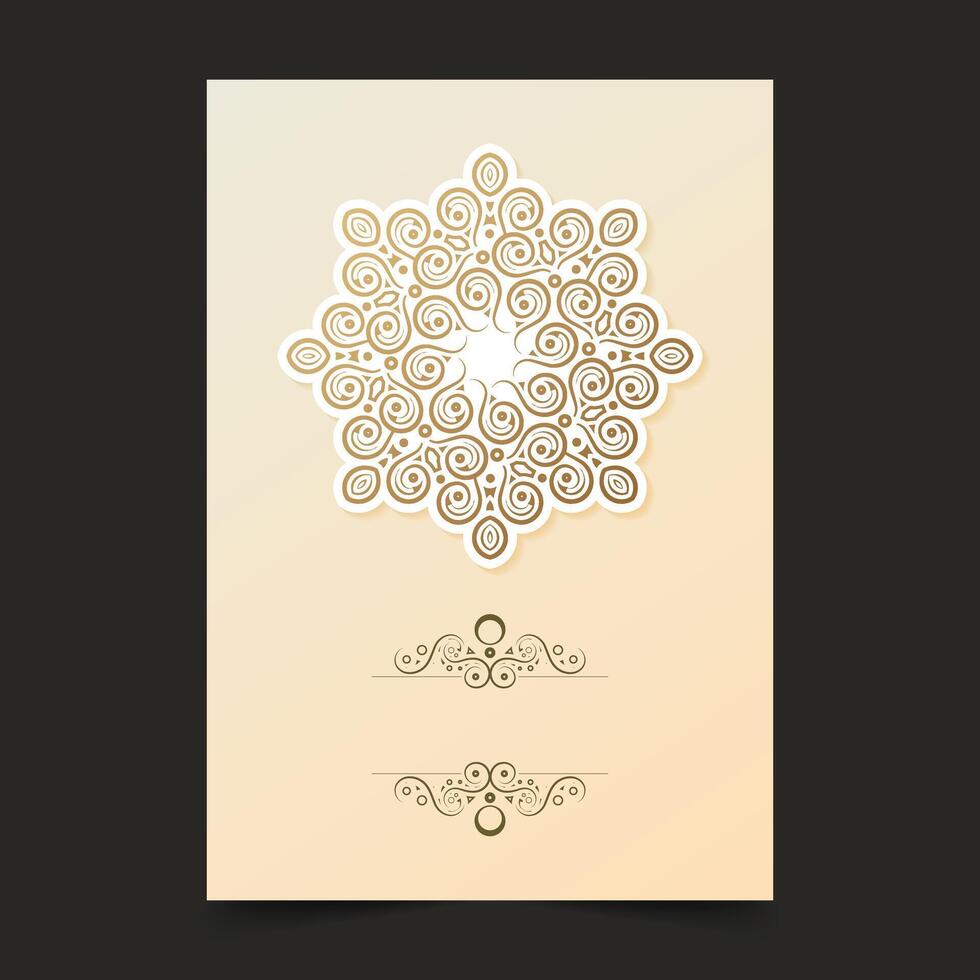 elegant cover background with mandala vector
