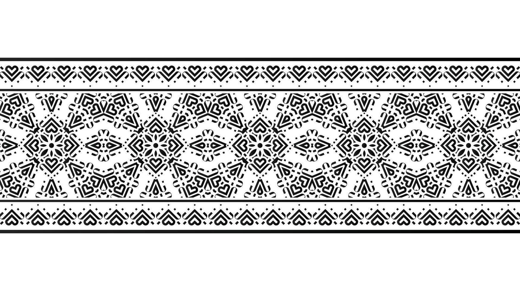 ornament style ethnic seamless border. vector